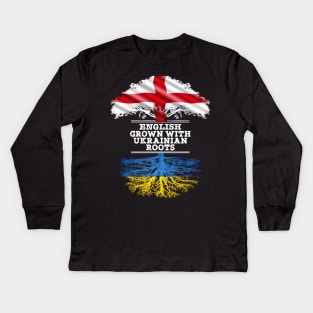 English Grown With Ukrainian Roots - Gift for Ukrainian With Roots From Ukraine Kids Long Sleeve T-Shirt